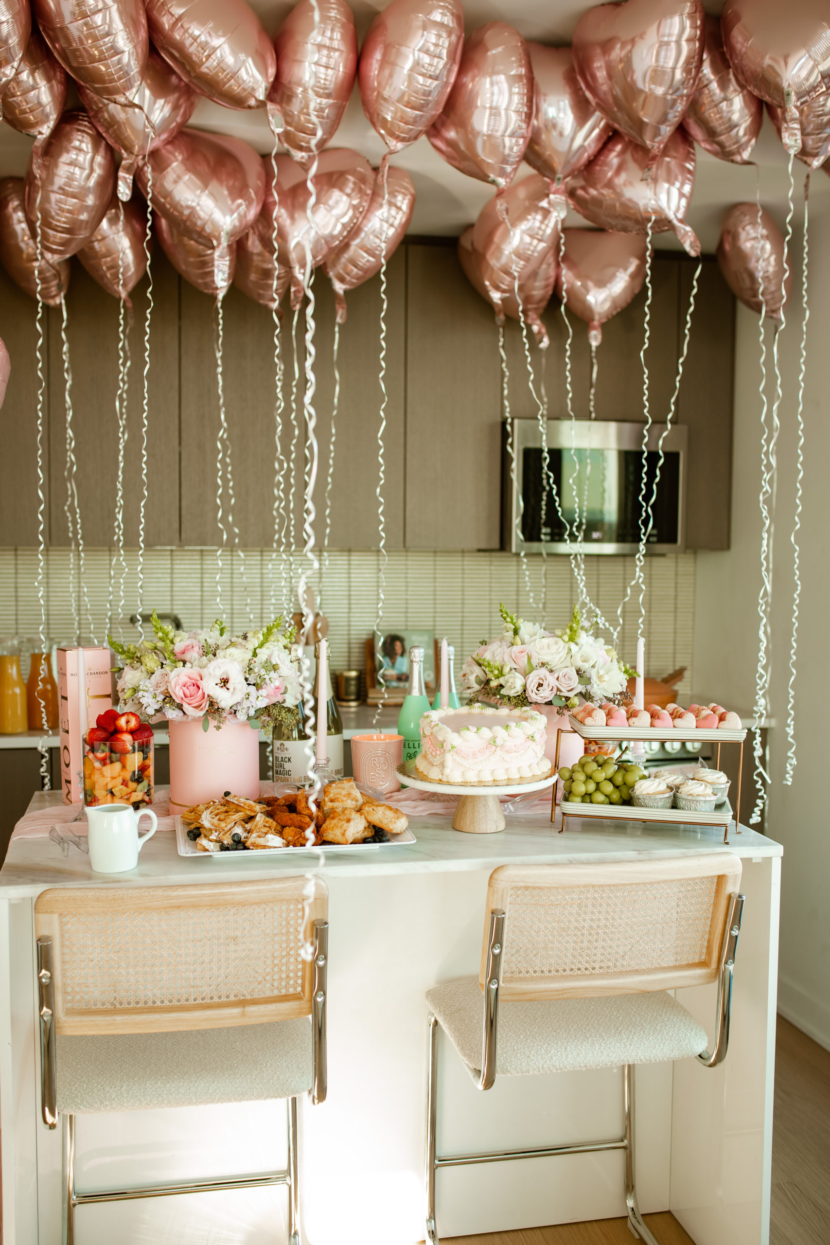 Galentine's Blush Pink Brunch Decorations - The Well Dressed Table